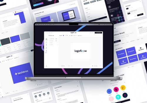 UX/UI Design Package Example: LogoFlow: The Only Ai Based Logo Maker