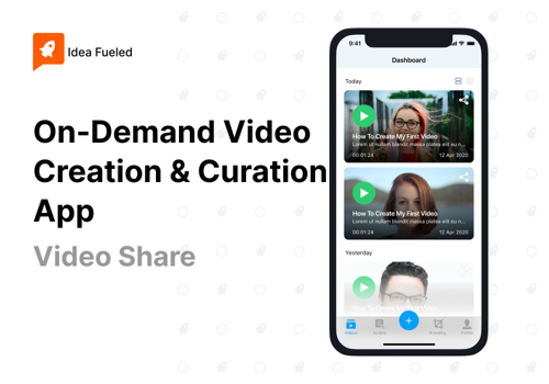 UX/UI Design Package Example: On-Demand Video Creation & Curation App