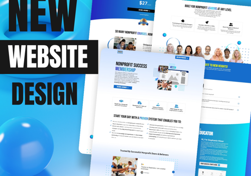 Marketing Strategy Package Example: Nonprofit Consulting Website & Sales Funnel