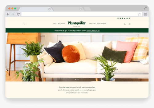 E-Commerce Development Package Example: Plantquility