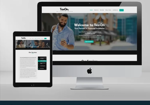 Web Design Package Example: Taxon Website Design