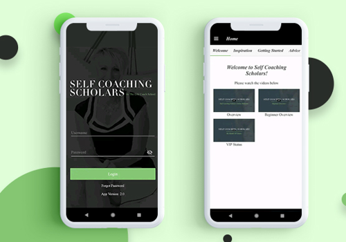 Mobile App Development Package Example: Self Coaching Scholars