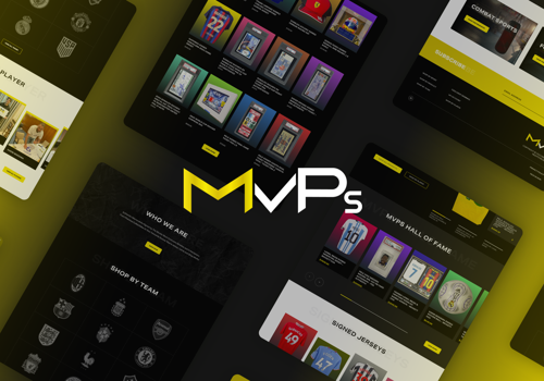 Web Design Package Example: MVPs - Authentic Signed Memorabilia