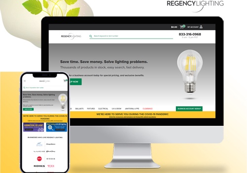 E-Commerce Development Package Example: Regency Lighting - Commercial Lighting Distributor
