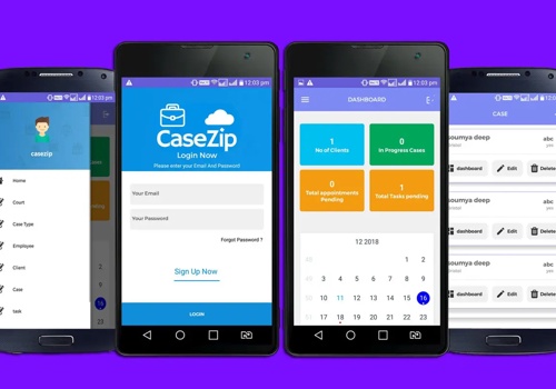 Mobile App Development Package Example: CaseZip Advocate Office Management Software