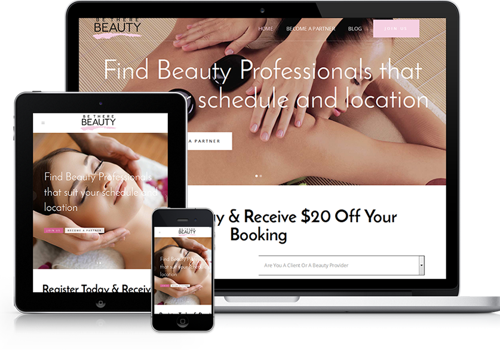 Web Development Package Example: Beauty Professional Application