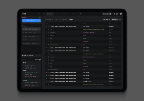 Web Design Package Example: Database Visualisation Web Dashboard