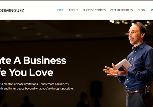 Web Design Package Example: Patrick Dominguez WordPress website