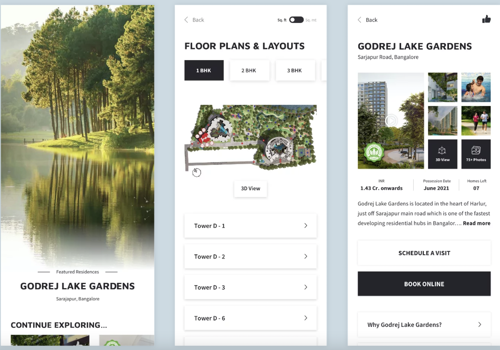 UX/UI Design Package Example: Digitizing the home buying experience