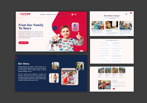 Web Design Package Example: Ladybird - Children Nurseries London