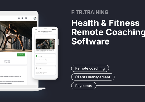 Custom Software Development Package Example: FITR.TRAINING:Health & Fitness Remote Coaching App