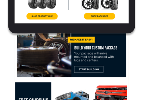 Digital Strategy Package Example: Email Marketing National Tire and Wheel