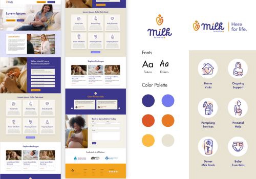 Branding Package Example: Milk by mettra Brand Design & Website