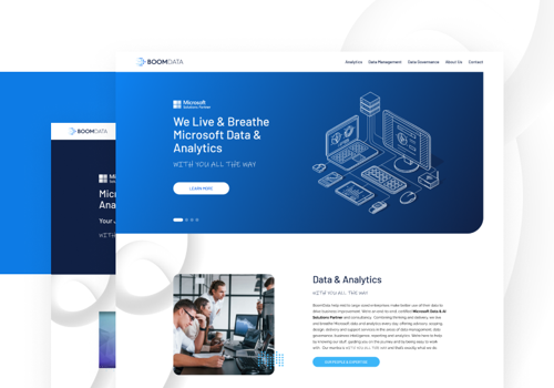 Web Design Package Example: BoomData