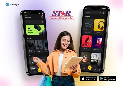 Mobile App Development Package Example: Star Improrters - Ecommerce Development