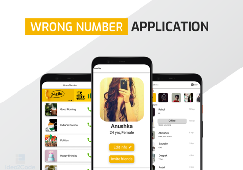 Mobile App Development Package Example: Wring Number - Social Android Mobile Application
