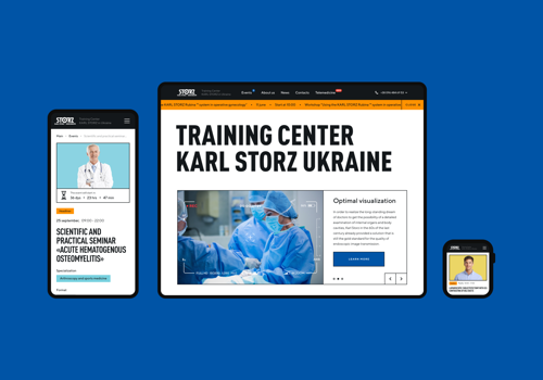 Web Development Package Example: KARL STORZ — Medical Training Center