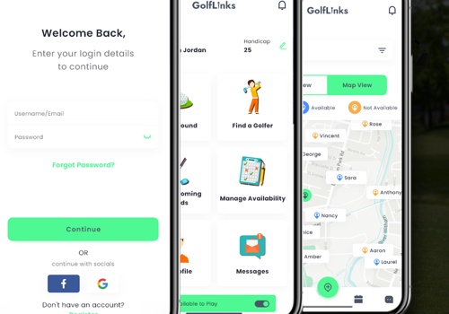 Mobile App Development Package Example: Golf Link