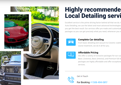Web Design Package Example: Auto Detailing