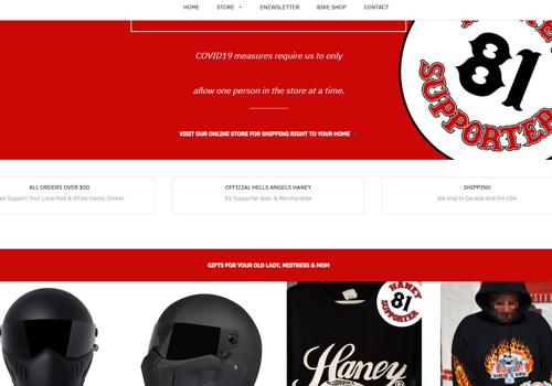 Social Media Marketing Package Example: Haney Hawgs eCommerce Website and Social Media