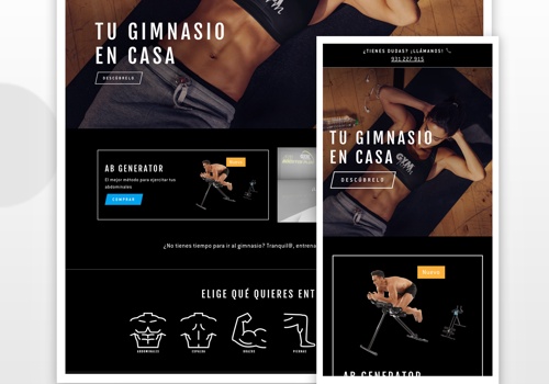 UX/UI Design Package Example: Gymform