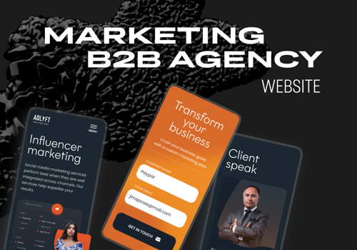 UX/UI Design Package Example: Adlift - Webdesign for Marketing B2B Agency