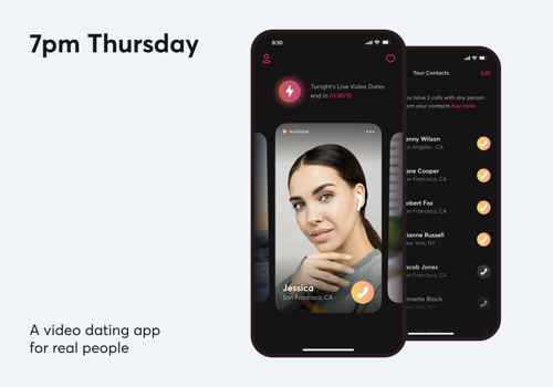 Mobile App Development Package Example: 7pm Thursday – video dating app for real people