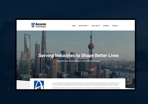 Web Design Package Example: Helped Accuron Technologies revamp their old  site