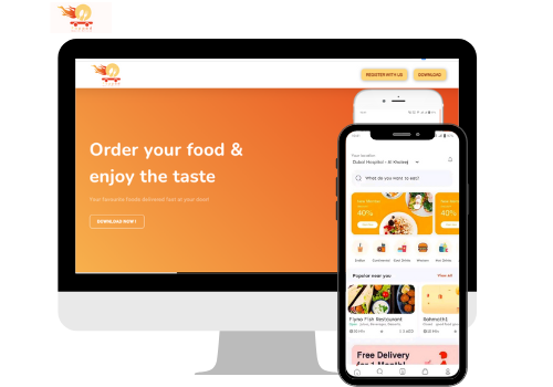 E-Commerce Development Package Example: Food Delivery App Customers, Delivery, restaurant
