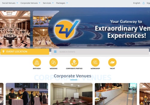 Web Design Package Example: Venues Booking Laravel Based SASS Portal
