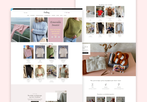 UX/UI Design Package Example: Oenling - A yarn products