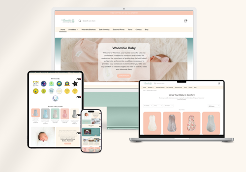 Web Design Package Example: Woombie Baby