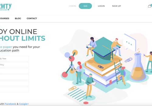 Web Development Package Example: Online courses Website