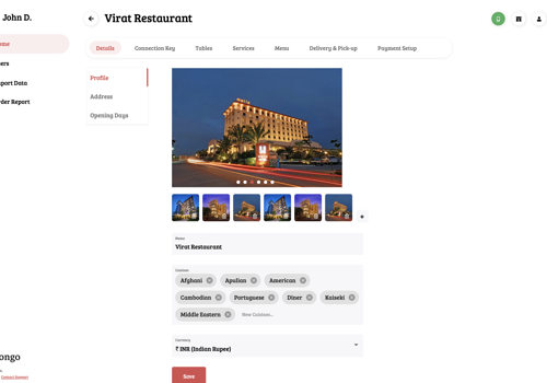 UX/UI Design Package Example: Restaurant online order management