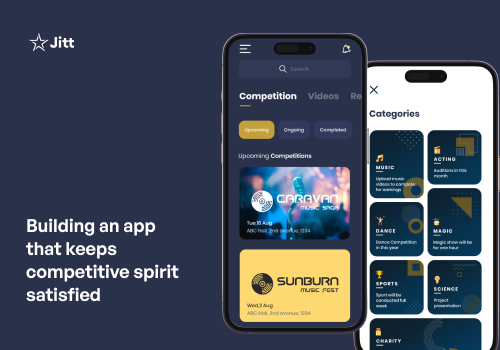 UX/UI Design Package Example: Jitt Entertainment