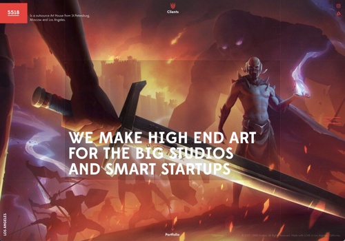 Web Development Package Example: Website for 5518 Production House - Web Animation