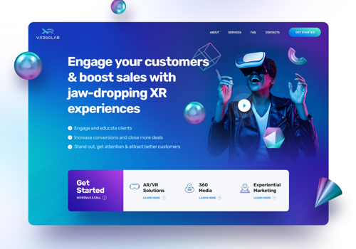 UX/UI Design Package Example: Virtual Reality and Augmented Reality