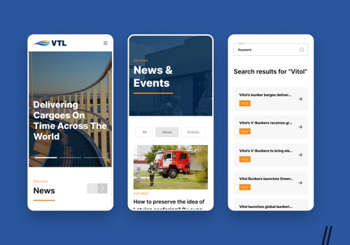 Web Design Package Example: VTL - Website development and maintenance