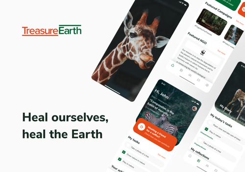 Mobile App Development Package Example: Treasure Earth - a sustainability mobile app