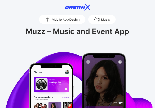 UX/UI Design Package Example: Muzz - Music and Event App Design