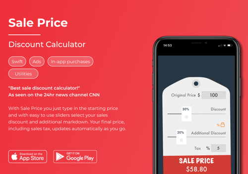 Mobile App Development Package Example: Sale Price