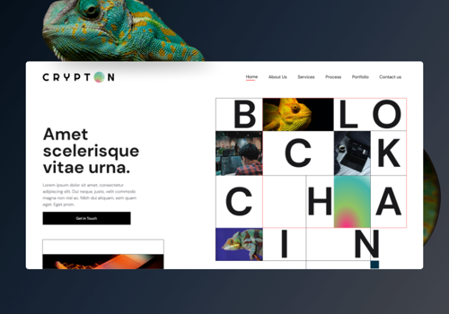 Web Development Package Example: Project Crypton|Logo, Branding, UX/UI Design, Word