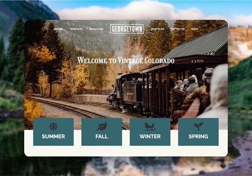 Web Design Package Example: Georgetown, Colorado Tourism Website Design