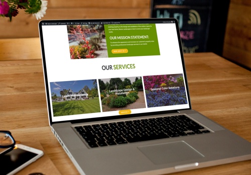Web Design Package Example: Website design for Landscaping