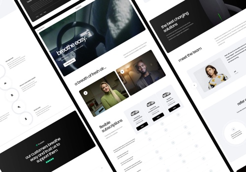 Web Development Package Example: Breathe Cars / Website Redesign / Webflow dev