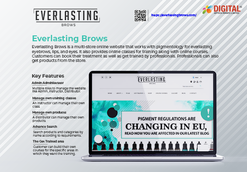 Web Development Package Example: Everlasting Brows Website