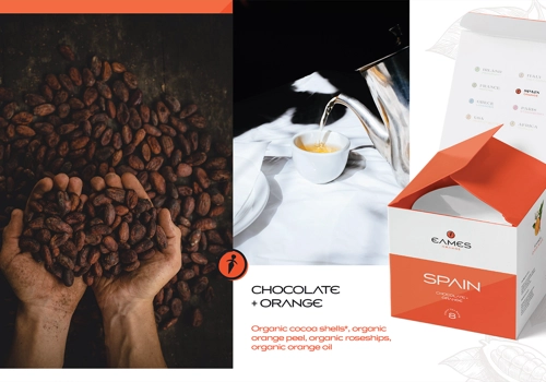 Graphic Design Package Example: Eames Chocolate Tea