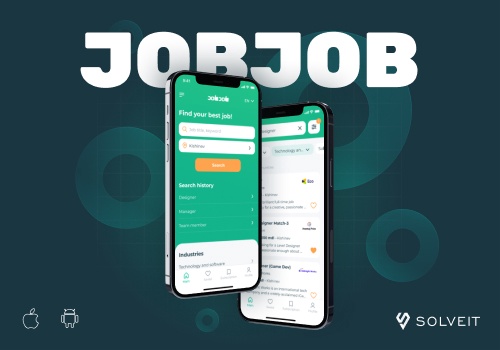 UX/UI Design Package Example: Job Search Mobile App