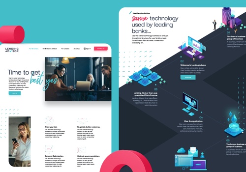 Web Design Package Example: Lending Advisor, Design