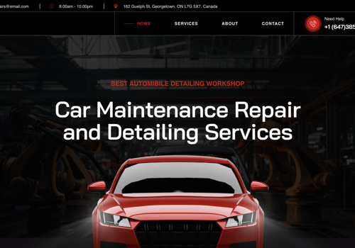 Web Development Package Example: WindShield Resque - Website